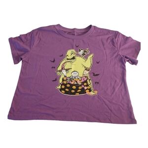 Disney Nightmare Before Christmas Boogie Oogie Purple Tshirt Size Large NWT